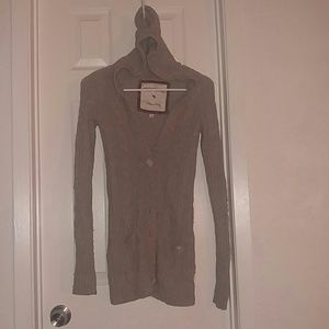 Abercrombie and Fitch button up hooded cardigan